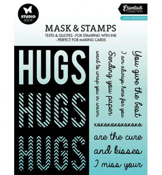 Studio Light • Stamp and Mask Hugs sentiments Essentials nr.04