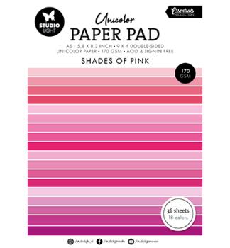Studiolight • Paper Pad Unicolor Shades of pink Essentials nr.155