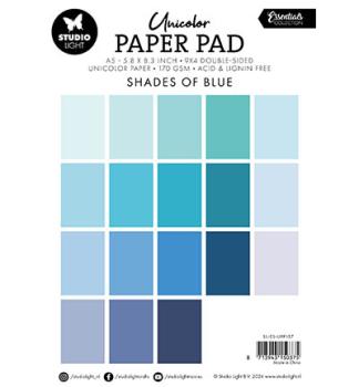Studiolight • Paper Pad Unicolor Shades of blue Essentials nr.157