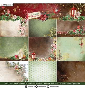 Studiolight • Paper Pad Backgrounds Magical Christmas nr.103