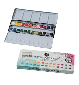 Studiolight • ABM Watercolor paint 24 colors Essentials nr.02