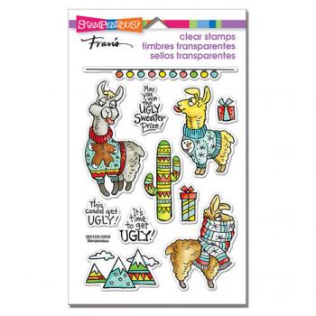 Stampendous, Llama Sweaters Perfectly Clear Stamps