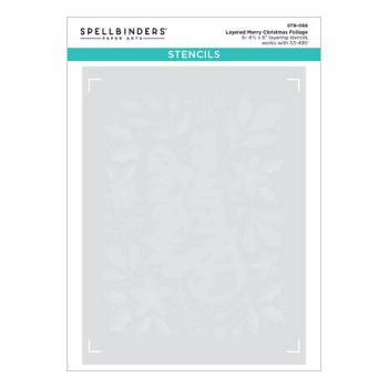 Spellbinders, Layered Merry Christmas Foliage Stencils