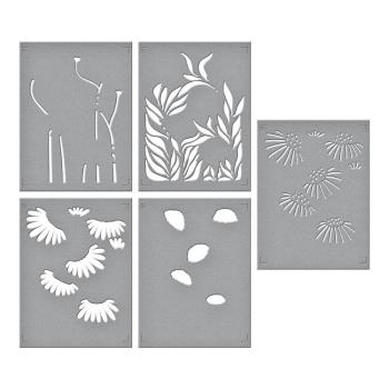 Spellbinders, Coneflower Layered Stencil