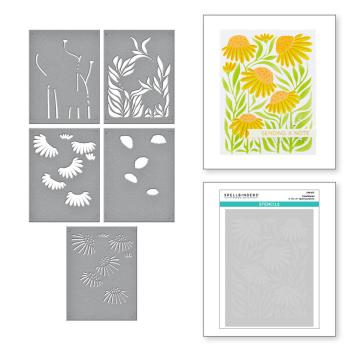 Spellbinders, Coneflower Layered Stencil