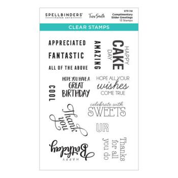 Spellbinders, Complimentary Slider Greetings Clear Stamp