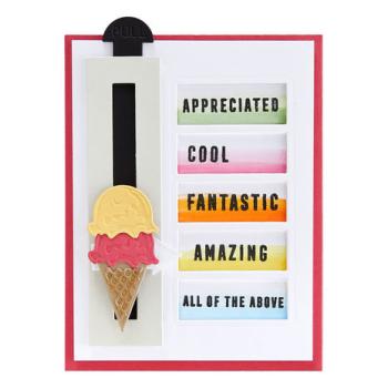 Spellbinders, Complimentary Slider Greetings Clear Stamp