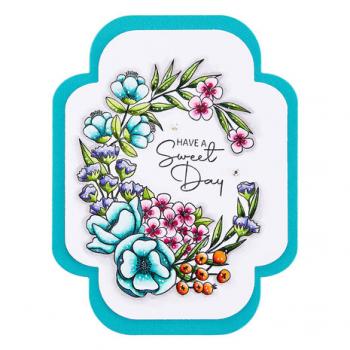 Spellbinder, Four Petal Sweet Day Flowers Clear Stamp