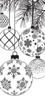 Creative Expressions, Designer Boutique Rubber Stamp DL Bauble Bough