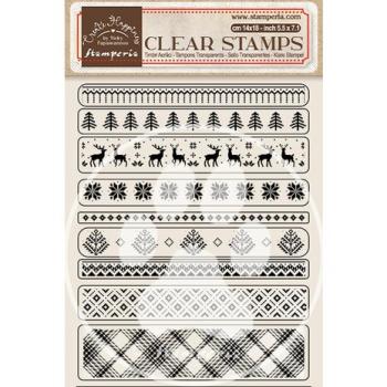 Stamperia, Create Happiness Christmas Clear Stamps Borders