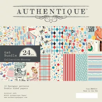 Authentique Hooray 6x6 Inch Paper Pad