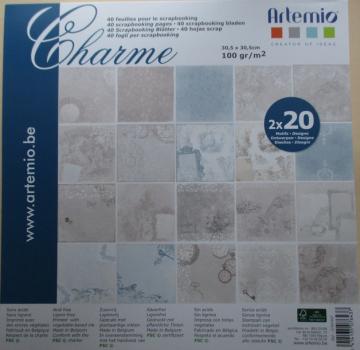 Artemio, Scrapbook Block, 40 Blätter, Charme