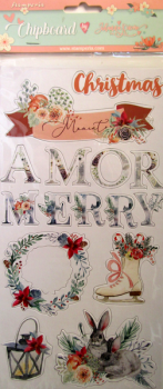 Stamperia, Chipboard 15x30cm Merry Christmas