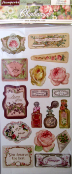 Stamperia, Chipboard 15x30cm Rose Parfüm