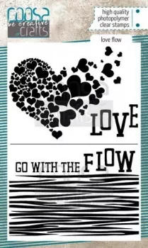 COOSA Crafts clearstamps A6 - Love Flow, Coosa Crafts