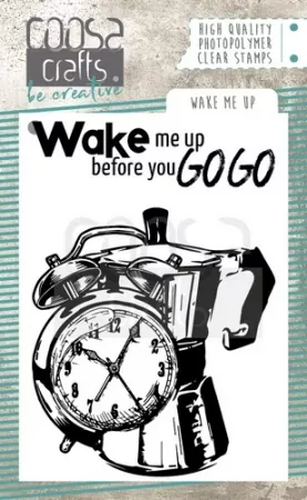 COOSA Crafts clearstamps A7 - Wake me Up, Coosa Crafts