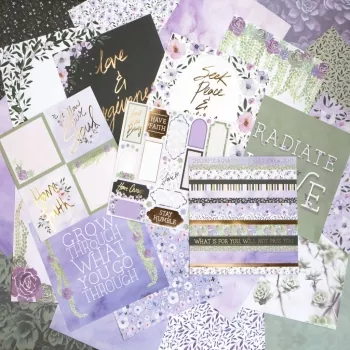 Craft Smith Scrapbook Block Grace mit Goldfoil