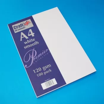 Craft UK Premium Collection A4 White Smooth Paper Pack