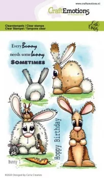 CraftEmotions clearstamps A6 - Bunny 1 Carla Creaties