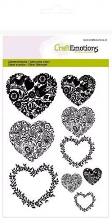 CraftEmotions clearstamps A6 - Herzen