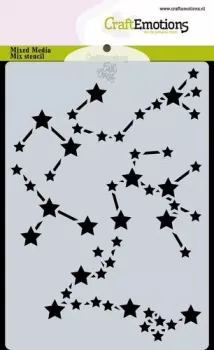 CraftEmotions Mask stencil Space - Stars sign Carla Creaties