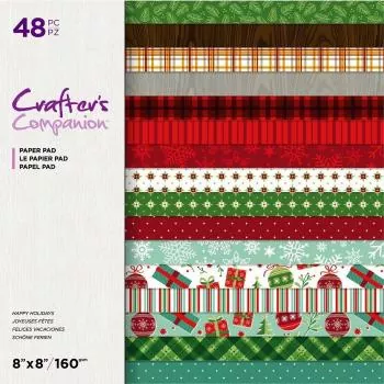 Crafter's Companion Happy Holidays 8x8 Inch Paper Pad