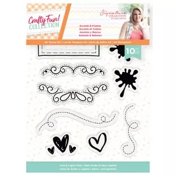 Sara Signature Crafty Fun A6 Acrylic Stamp - Accents & Frames, Crafters Companion
