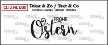 Crealies Clearstamp Handlettering Frohe Ostern