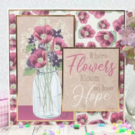 DL Paper Pad - Flower Jars, Hunkydory