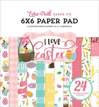 Echo Park I Love Easter 6x6 Inch Paper Pad , Papierblock, Echo Park