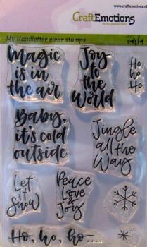 CraftEmotions, Stamp Handlettering Joy to the world