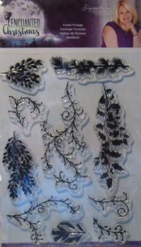 Crafters Companion, Stamps Enchanted Christmas, Forest Foliage