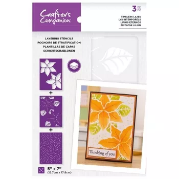 Crafter's Companion Layering Stencils - Timeless Lilies