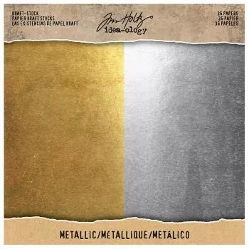 Idea-ology Kraft-Stock 8x8 Inch Metallic 36 Sheets