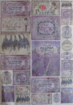 Decoupage Rice Paper - Lavender Squares Stamperia