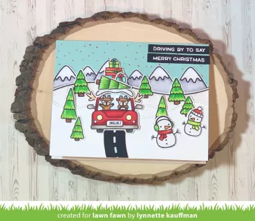 Lawn Fawn Car Critters Christmas Clear Stamps