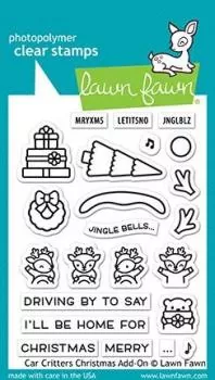 Lawn Fawn Car Critters Christmas Clear Stamps