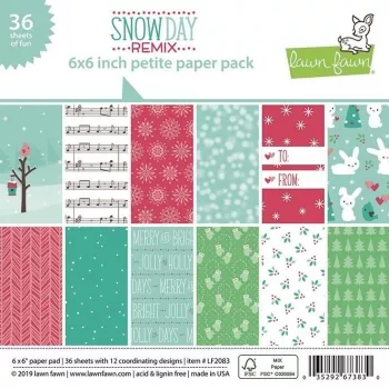 Lawn Fawn Snow Day Remix Petite 6x6 Inch Paper Pack
