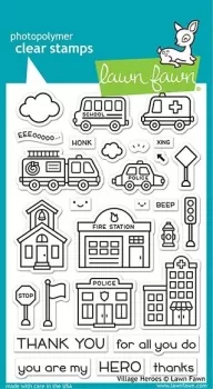 Lawn Fawn Village Heroes Clear Stamps