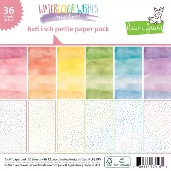 Lawn Fawn Watercolor Wishes Rainbow Paper Pad