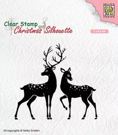 Nellies Choice Christmas Silhouette Clear stamps Hirsch
