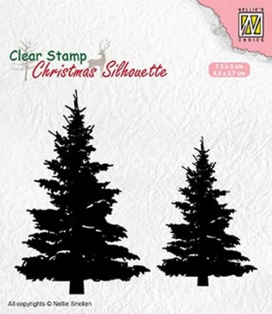 Nellies Choice Christmas Silhouette Clear stamps Tannenbäume