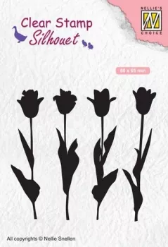 Nellies Choice Clearstamp - Silhouette Tulpen