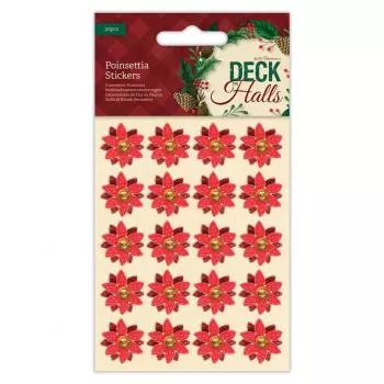 Papermania Deck The Halls Poinsettia Stickers