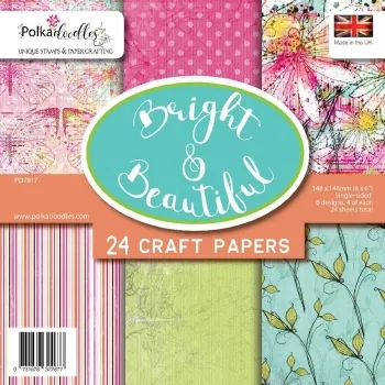 Polkadoodles Bright & Beautiful 6x6 Inch Paper Pack