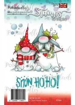 Polkadoodles Gnome Snow Ho Ho Clear Stamps
