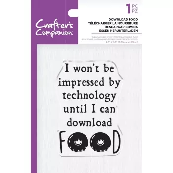 Crafter's Companion Clear Acrylic Stamp - Download Food