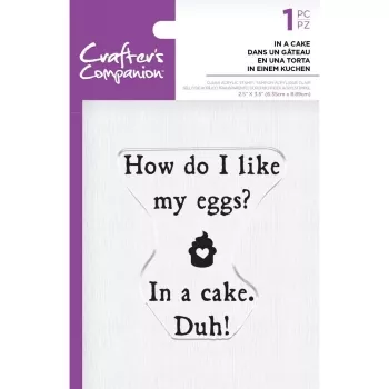 Crafter's Companion Clear Acrylic Stamp - In a Cake