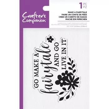 Crafter's Companion Clear Acrylic Stamp - Make a Fairytale