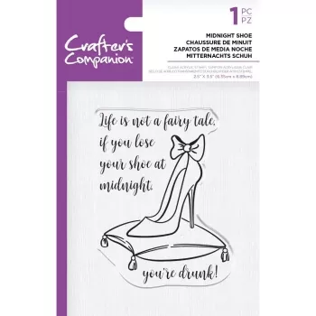 Crafter's Companion Clear Acrylic Stamp - Midnight Shoe